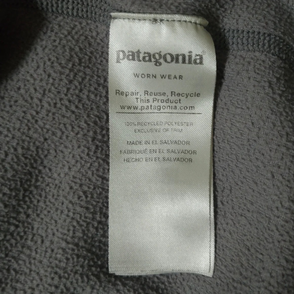 Patagonia Womens sz M Sweatshirt Gray Logo 1/4 Zip Long Sleeve Pullover - Picture 7 of 9